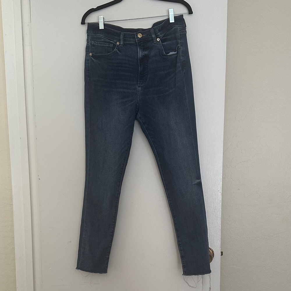 Express Dark Indigo High-Rise Skinny Jeans